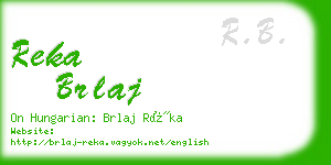 reka brlaj business card